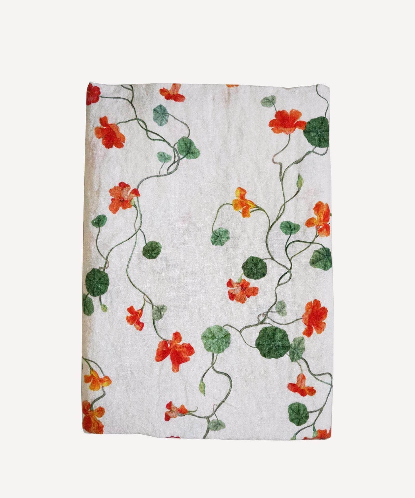 Nasturtium Linen Tablecloth