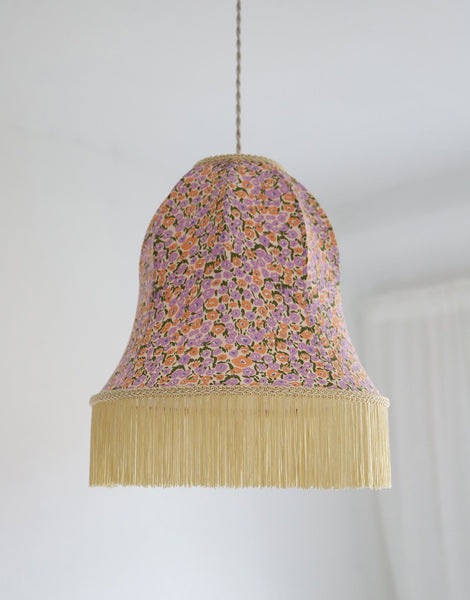 Armande "Bell" Shape Pendant Light with Fringe Print