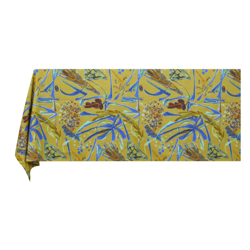 Panarea Rectangular Printed Linen Tablecloth