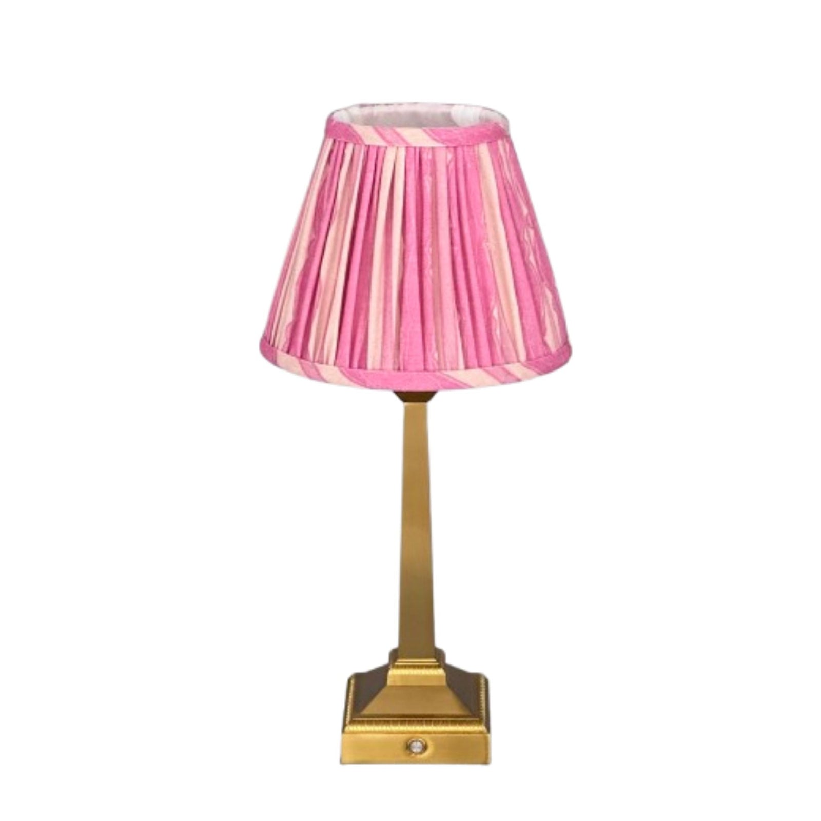 Charlie Table Lamp Pink Scallop Stripes