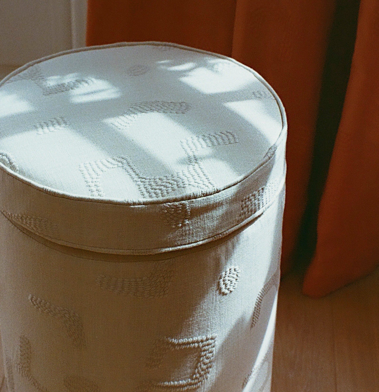 Aurora Footstool, Raphia, Tobacco