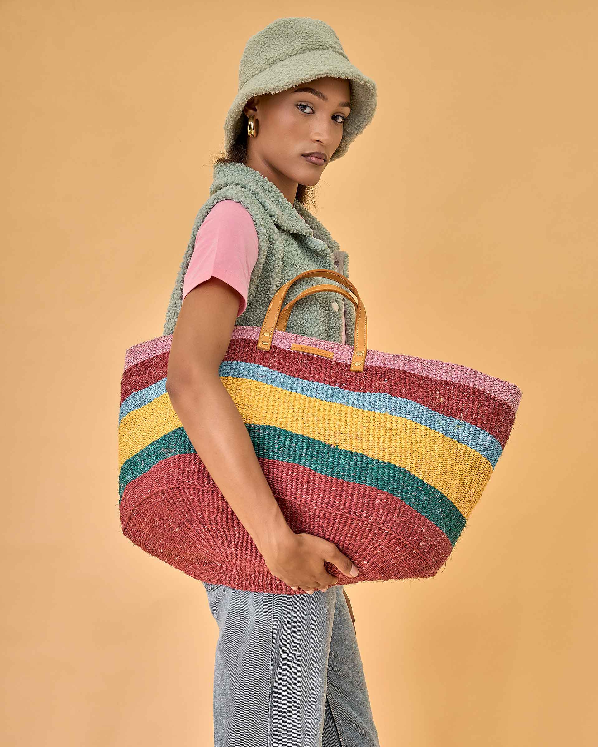 HEKA: Bold Striped Sisal Shopper
