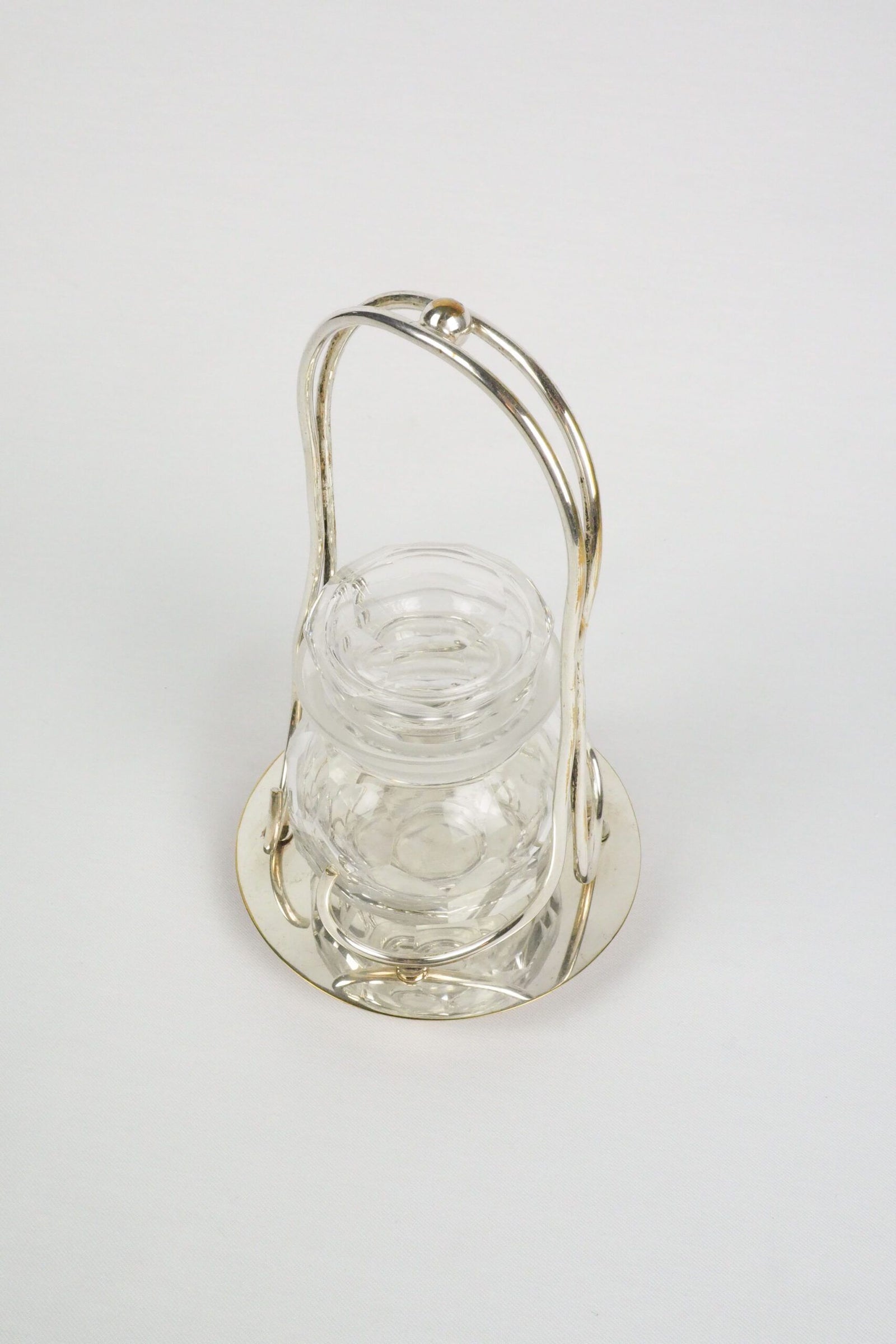 Glass and Silver Plate Preserve Jar