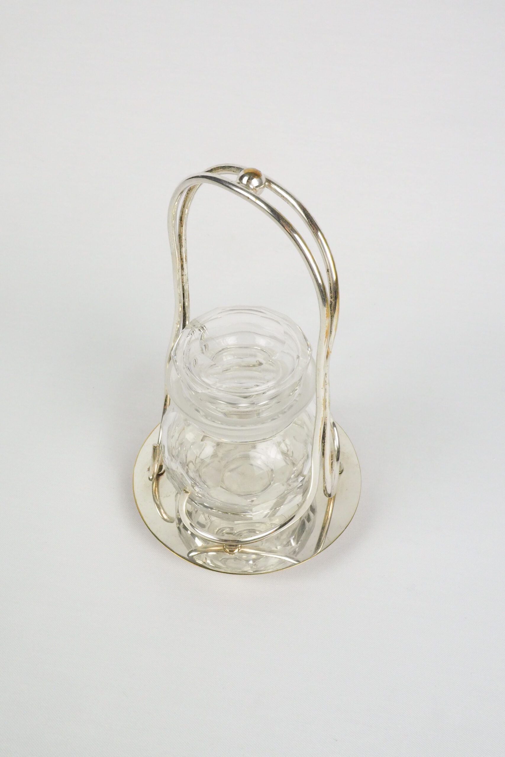 Glass and Silver Plate Preserve Jar