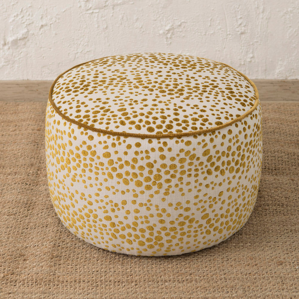 Colunga Cruella Ochre Pouf