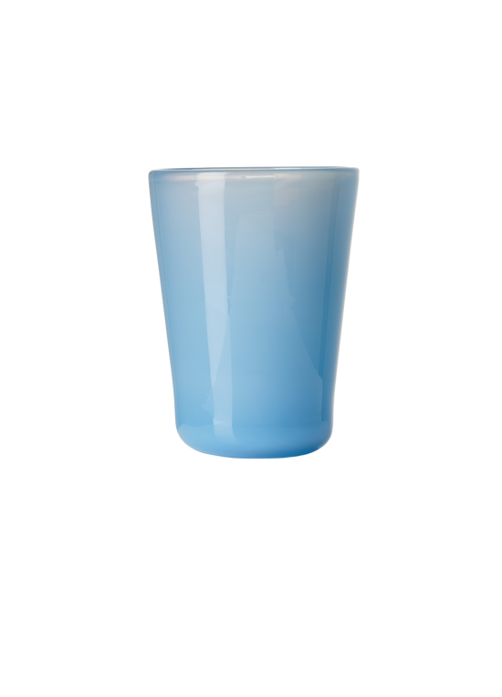 Thyme Hand Blown Water Glass in Opaque Blue