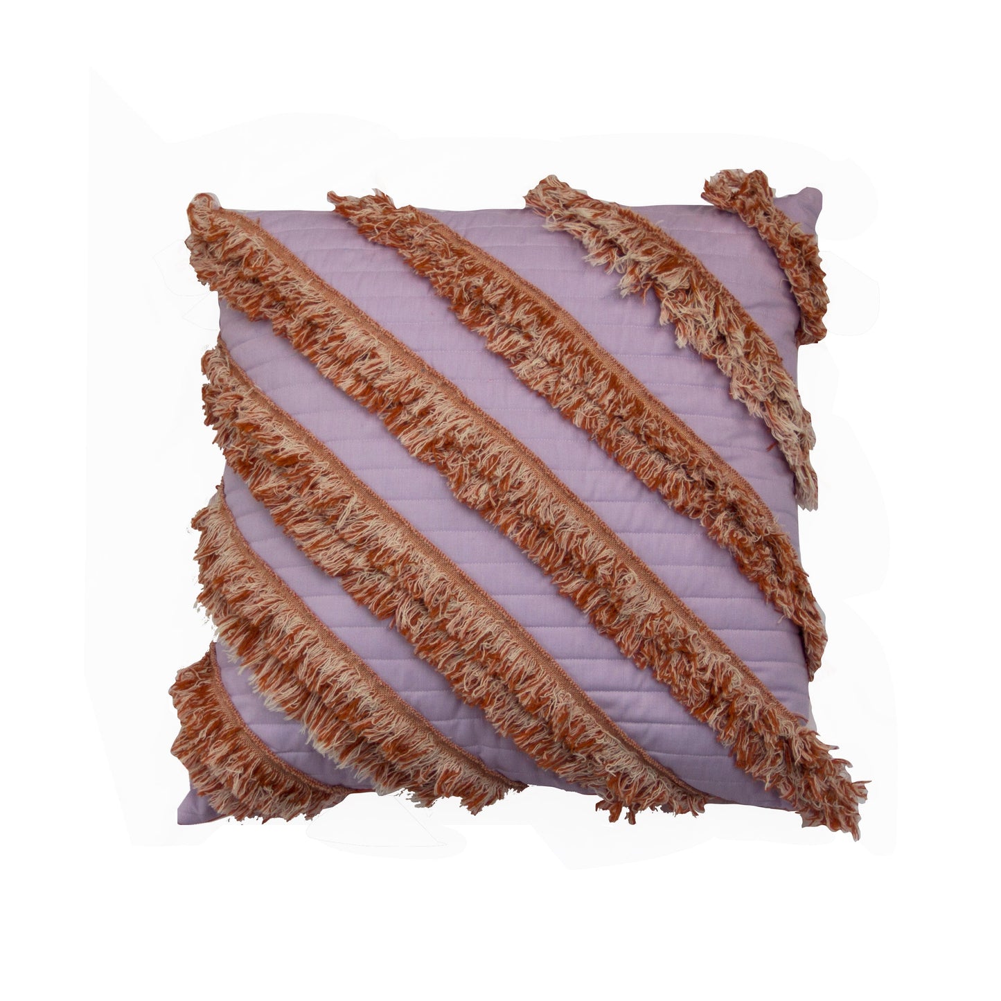 G+S x 2LG 'YCSWM' Quilted Diagonal Cushion in Lilac