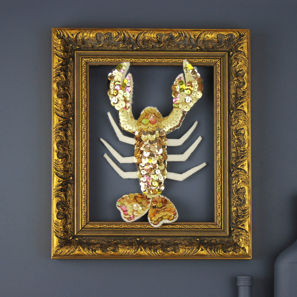 Lorenzo the Lobster Sequin Ornament