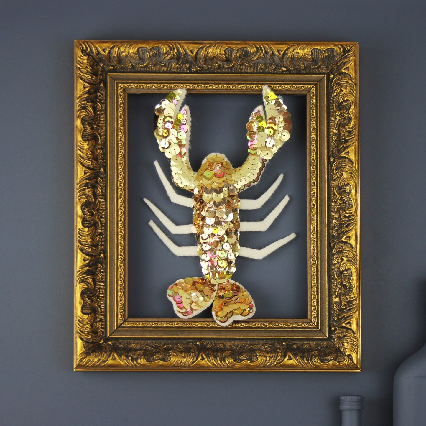 Lorenzo the Lobster Sequin Ornament