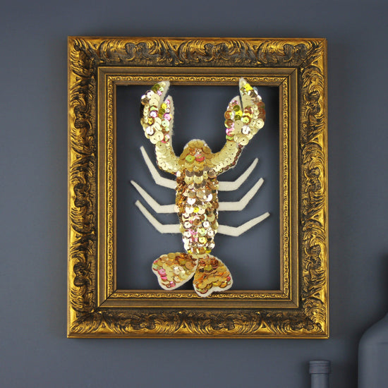 Lorenzo the Lobster Sequin Ornament