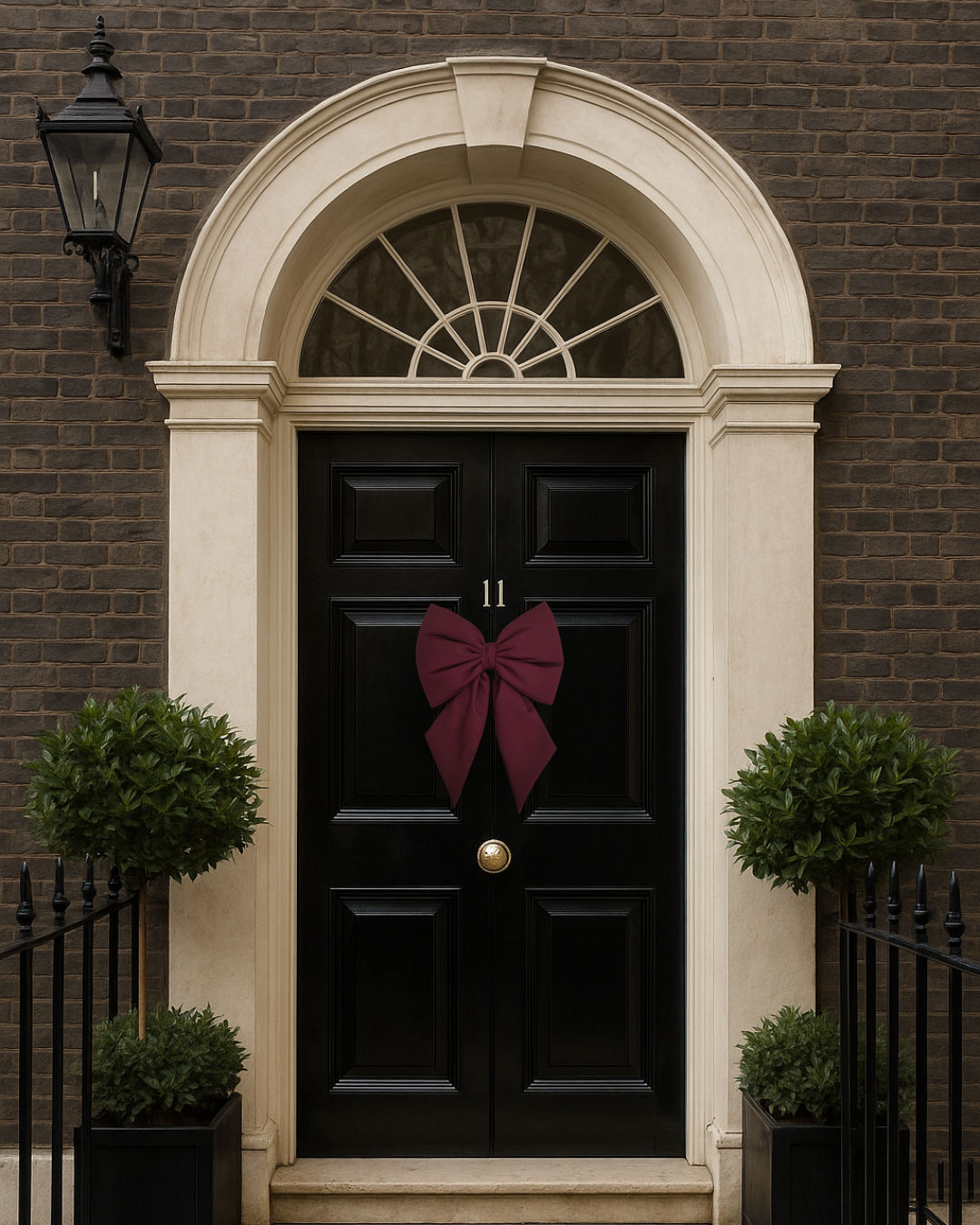 Oversize Door Bow Burgundy (35x50cm)