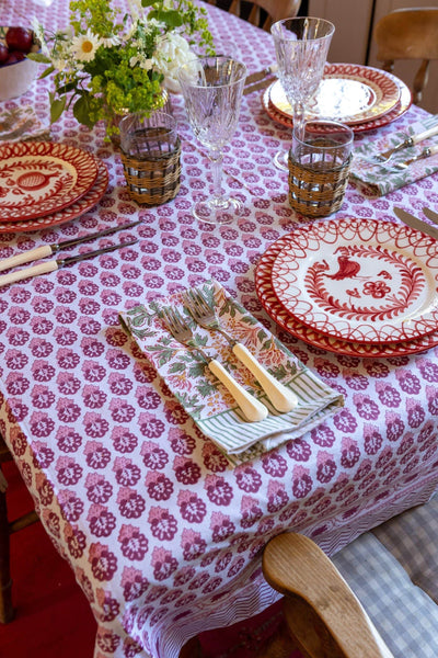 Kelpie Napkin In Pink Green (Set Of 4)