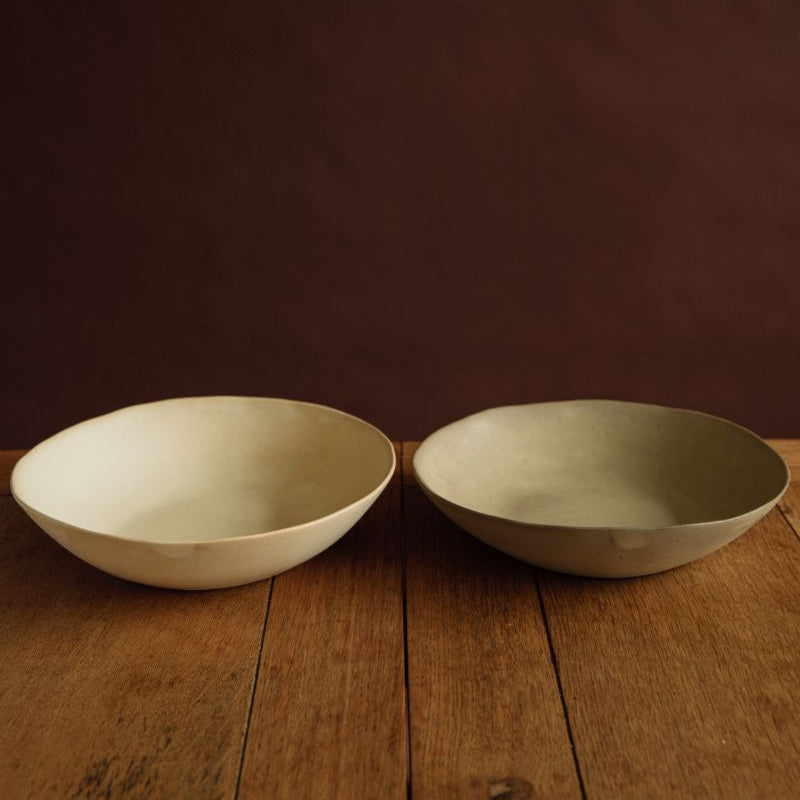 Yukina Omori Deep Plate (Light Beige / Dark Beige)