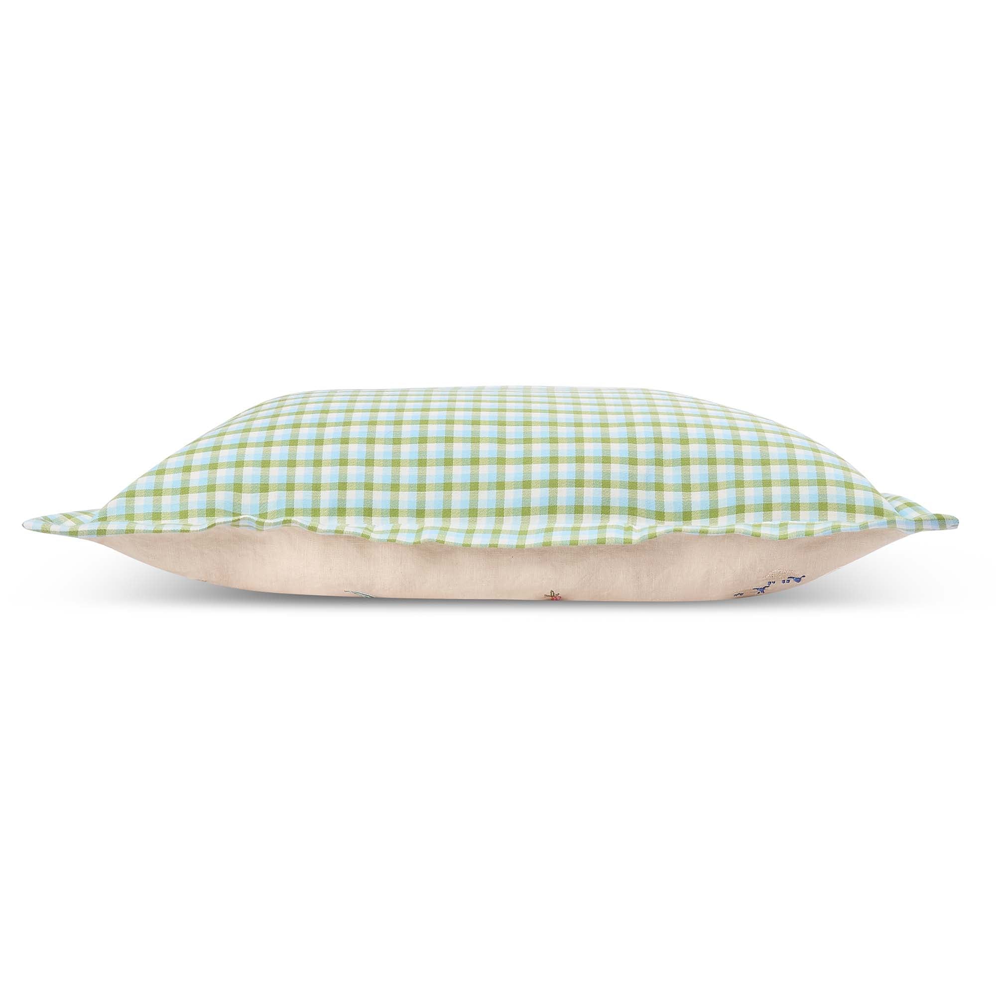 Embroidered Linen Scatter Cushion - Little Farm