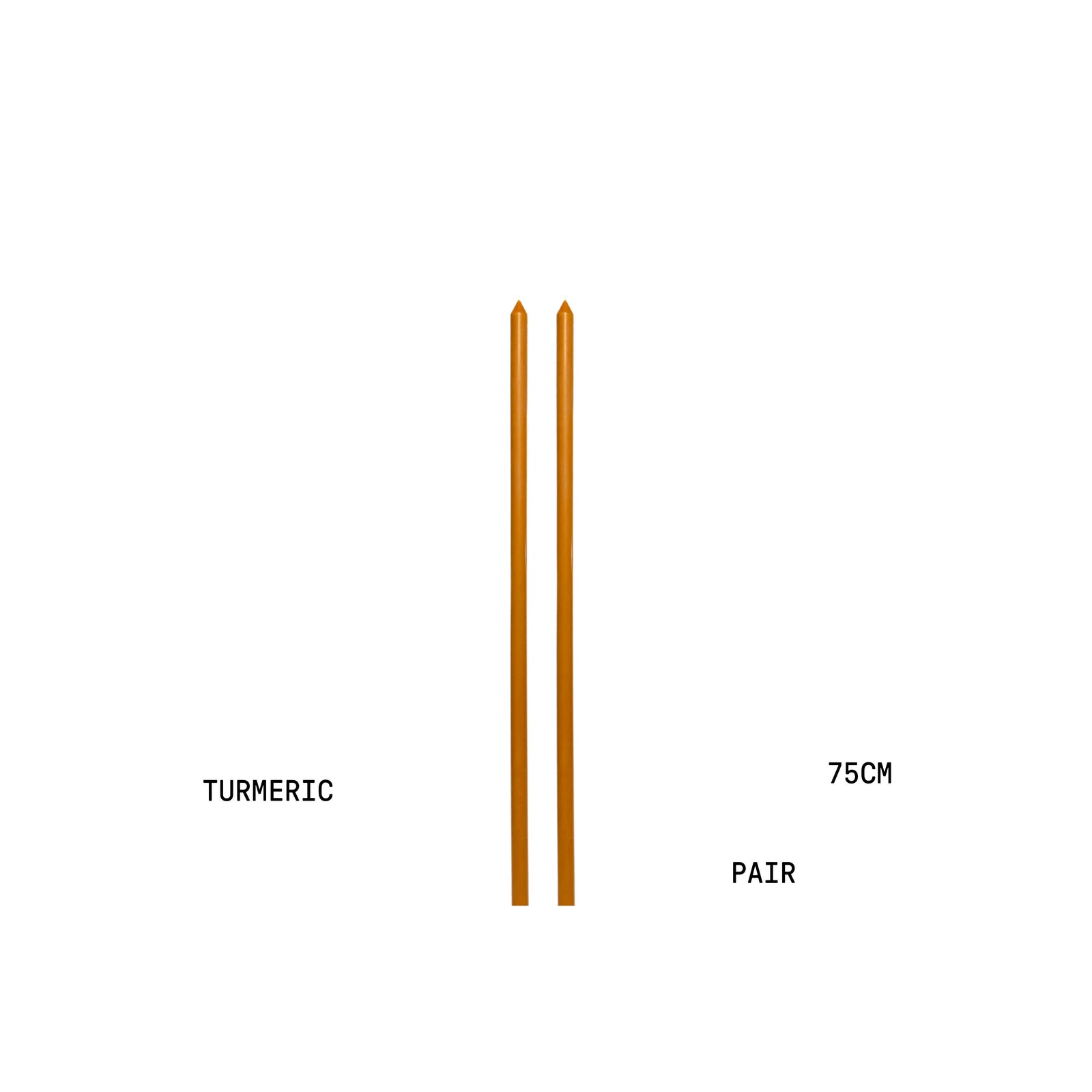 Turmeric Tapered METRE Candle Pair