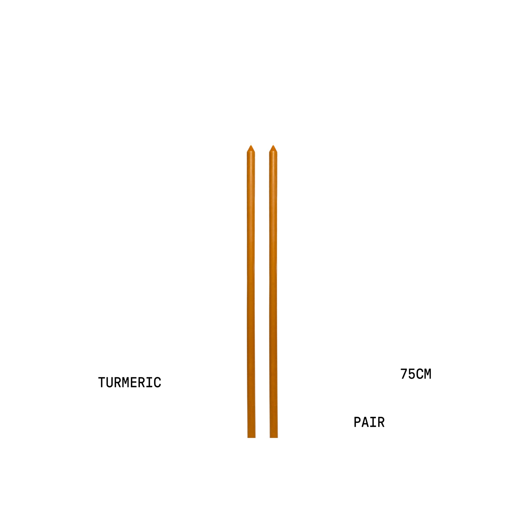 Turmeric Tapered METRE Candle Pair