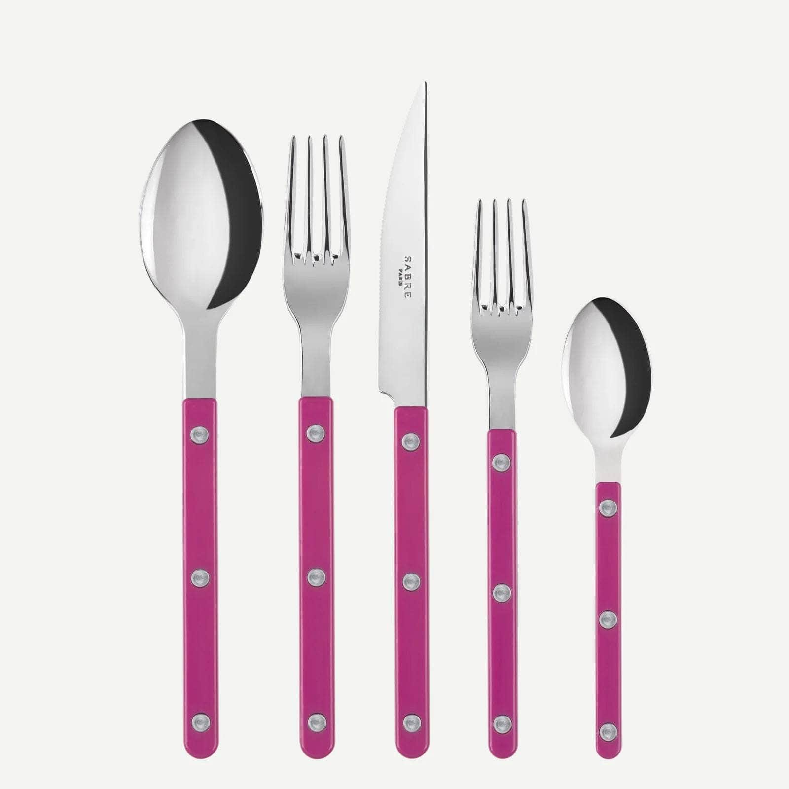 Bistrot 5 PC Cutlery Set, Raspberry