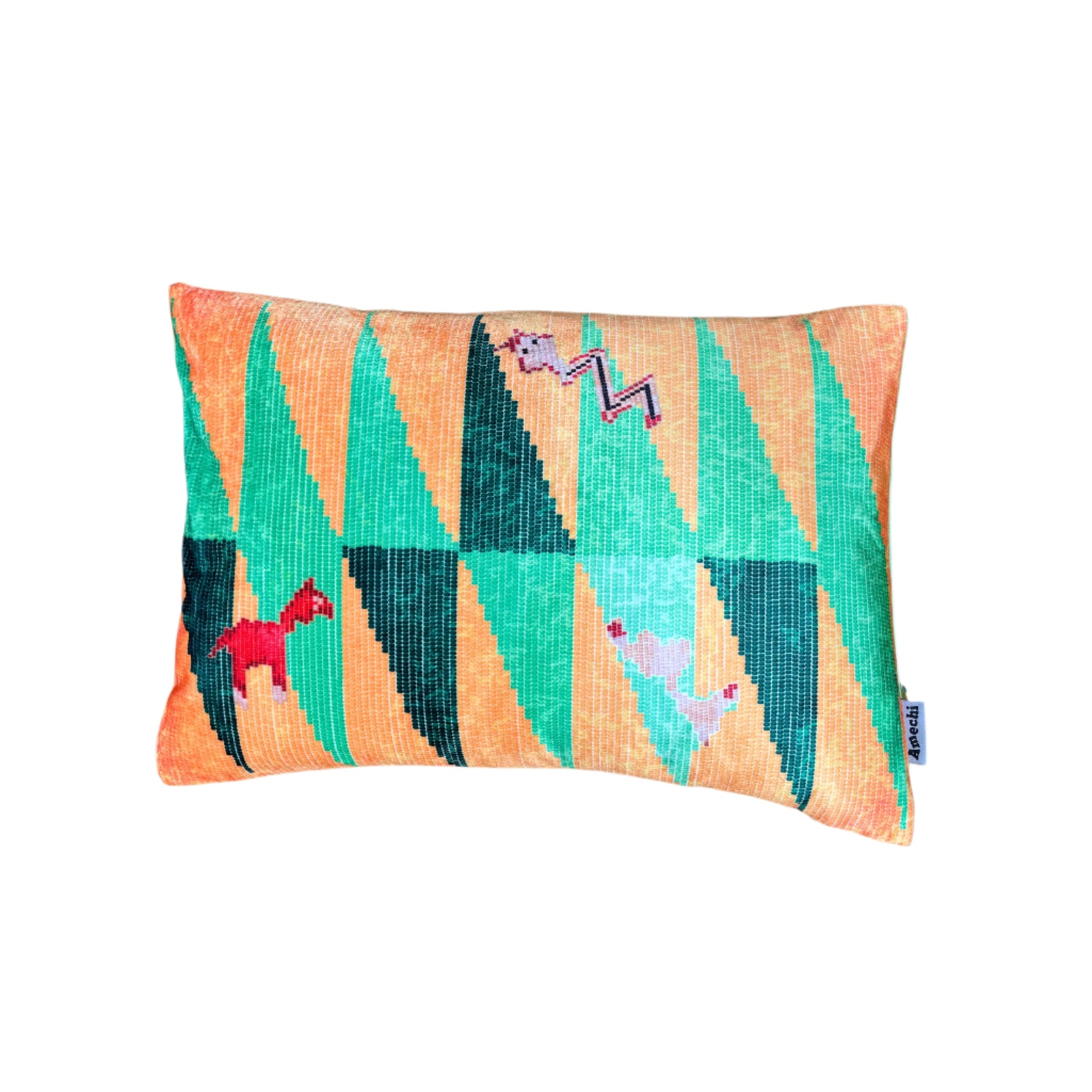 Beewabodi Cushion - Mustard Yellow And Green