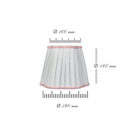 Lampshade White & Pink Ribbon