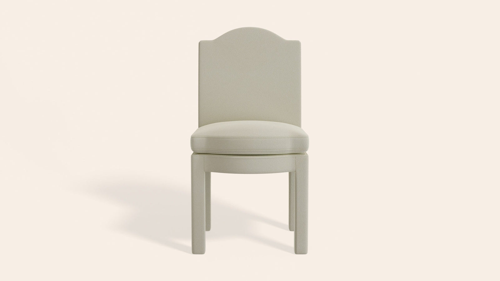 Pair of Leo Dining Chairs, Nougat Boucle-