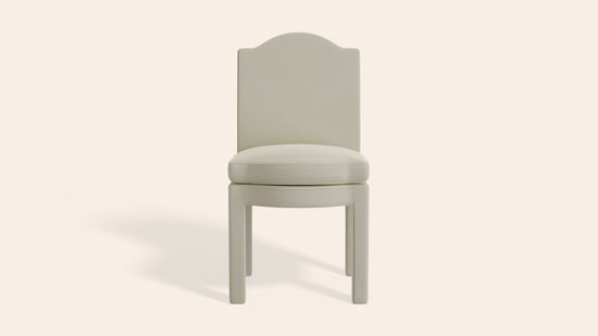 Pair of Leo Dining Chairs, Nougat Boucle
