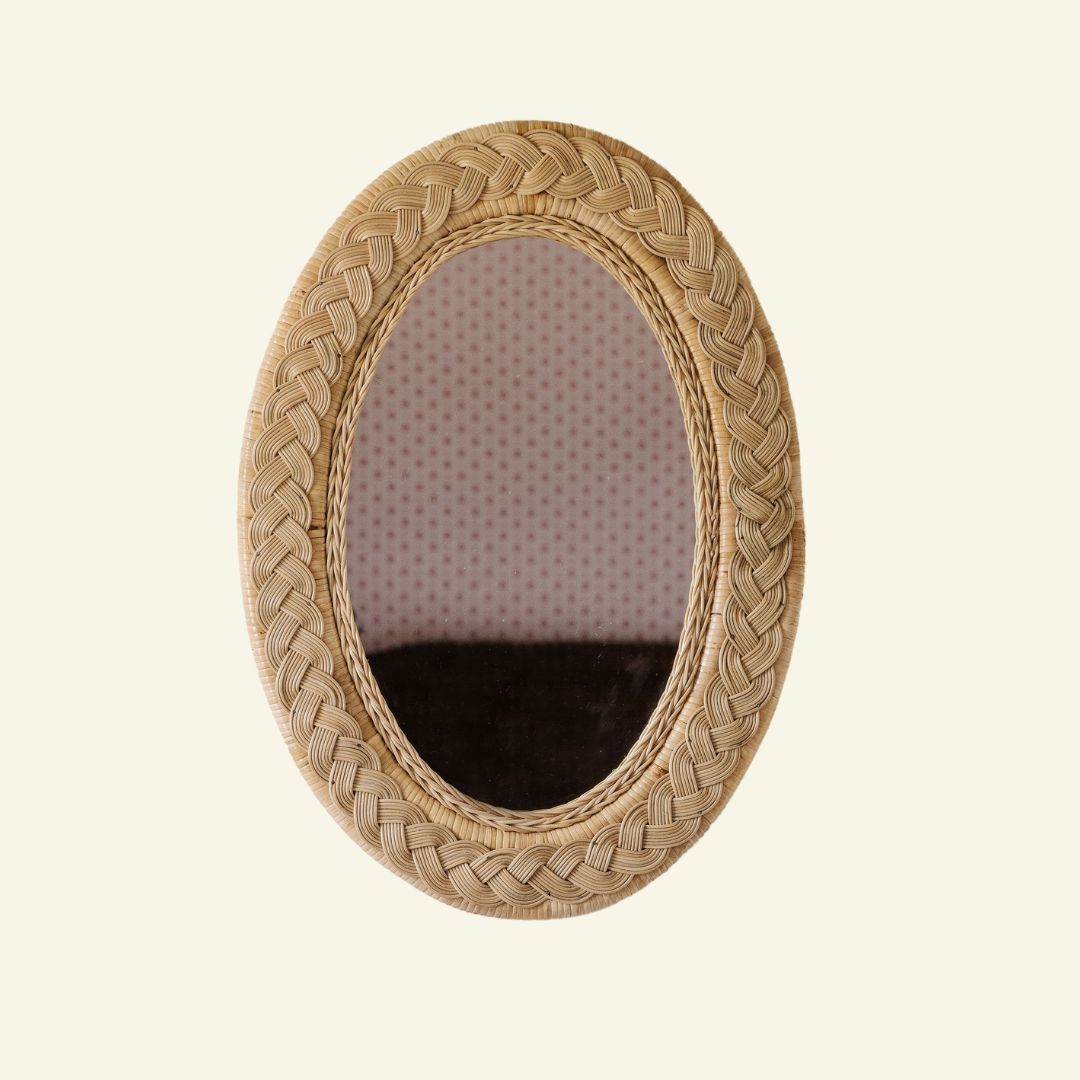Serena Oval Rattan Mirror