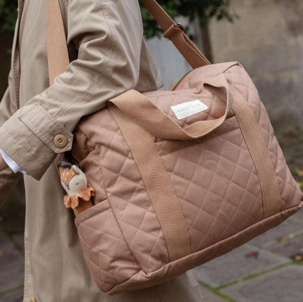 Baby Changing Bag - Latte (With Pram Clips)