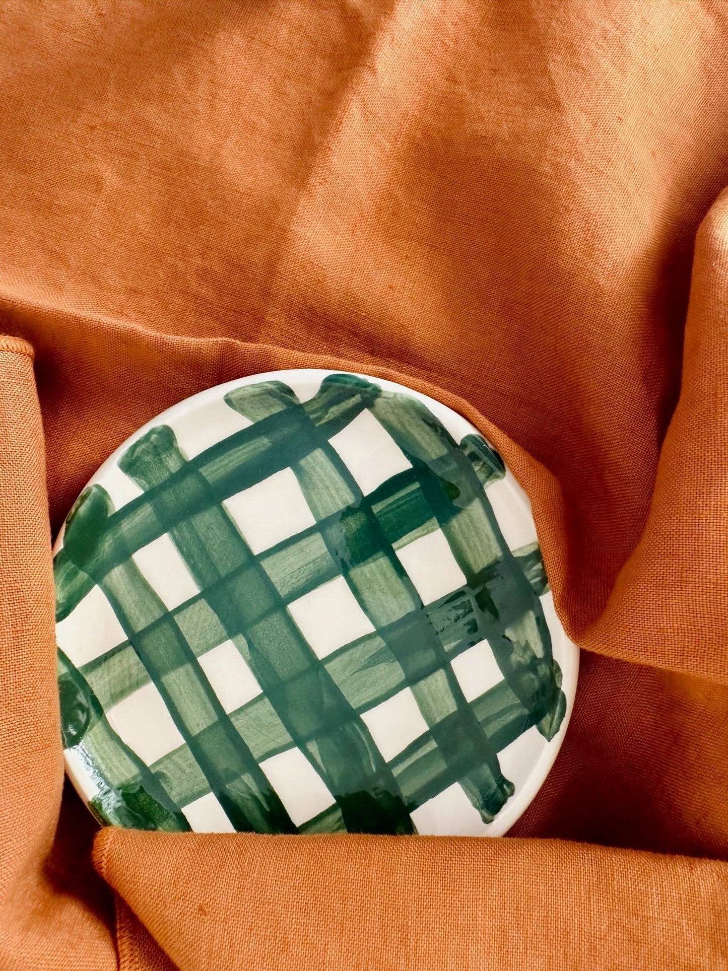 Vichy Green Ceramic Plate