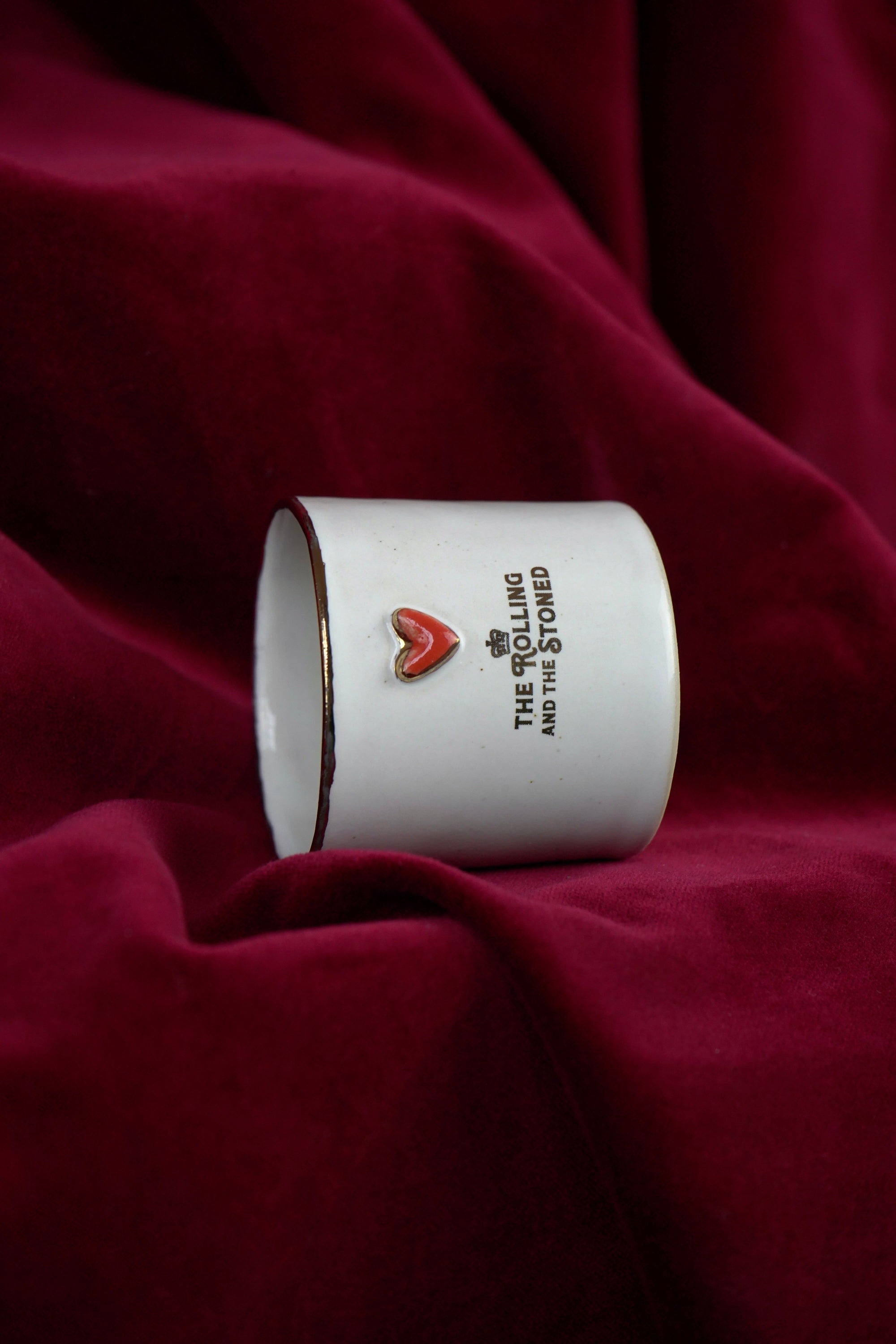 Lover's Heart Espresso Rim of Gold