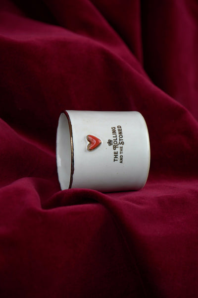 Lover's Heart Espresso Rim of Gold