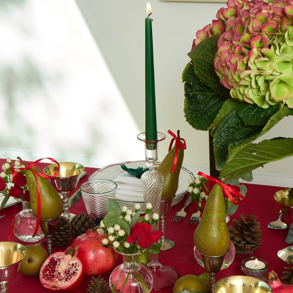 Tall Red Edged Candlesticks