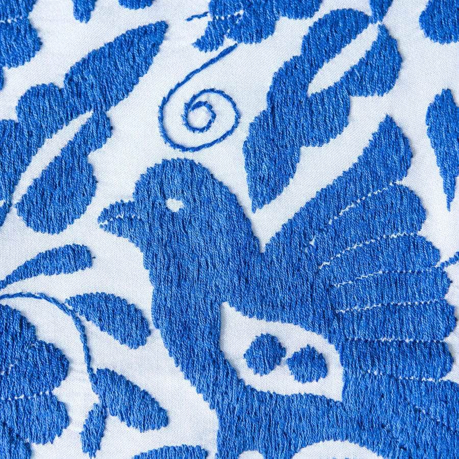 Embroidered Tablecloth - Blue
