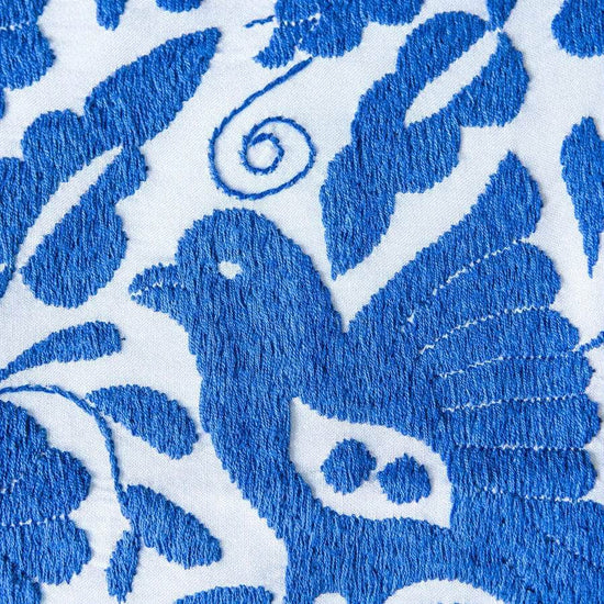 Embroidered Tablecloth - Blue