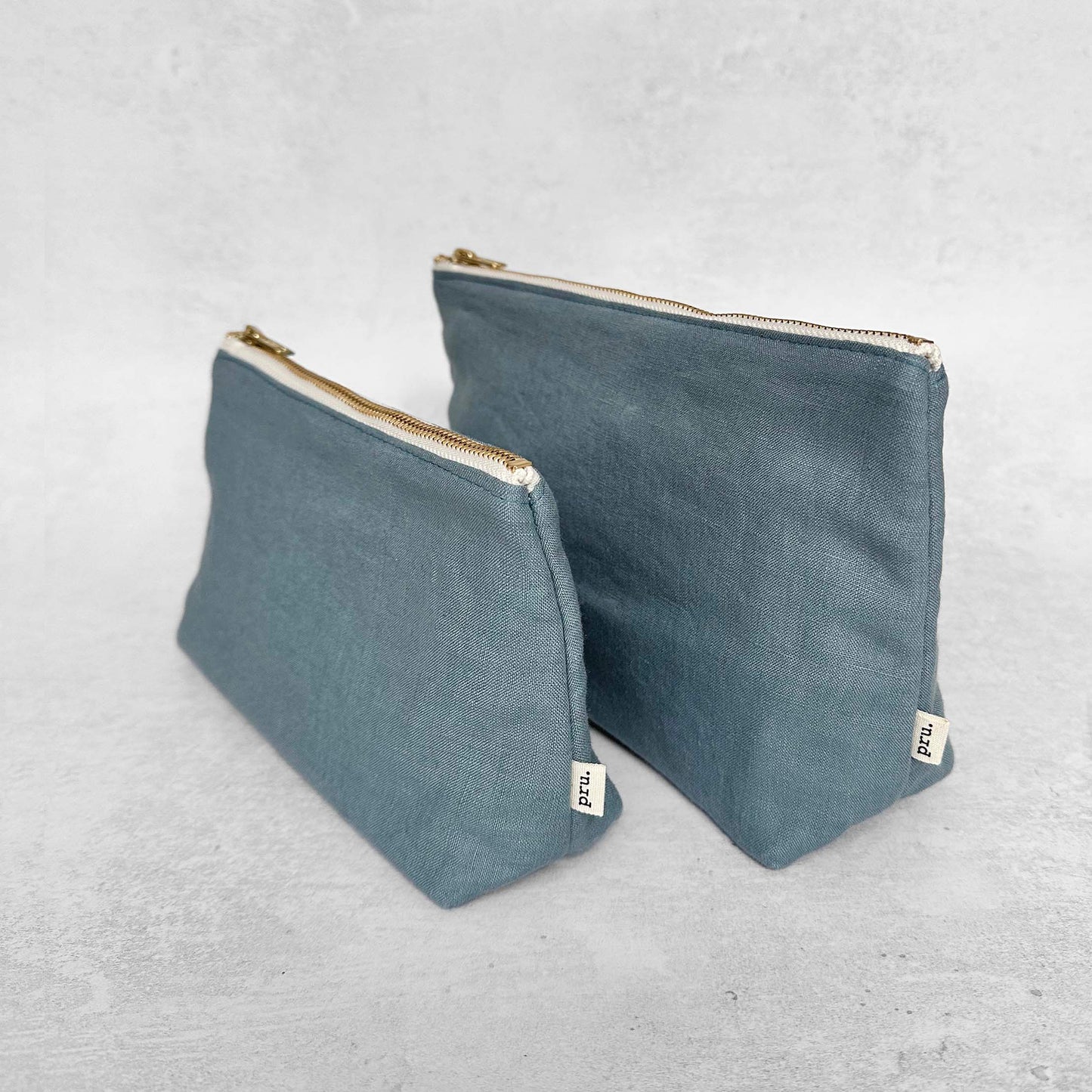The Linen Pouch Bag - Duck Egg Blue