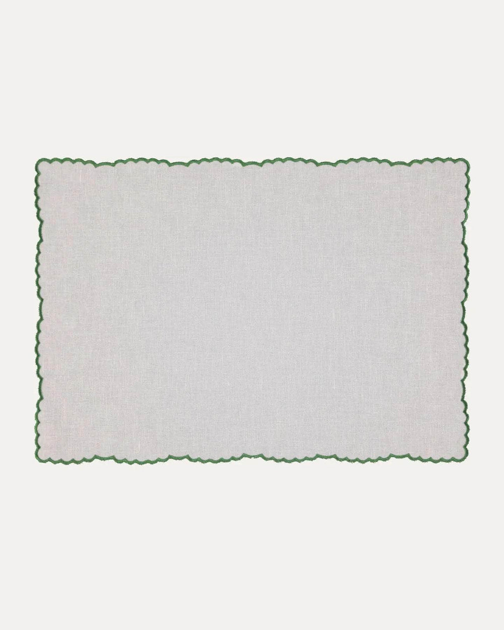 Melides Placemat, White with Green