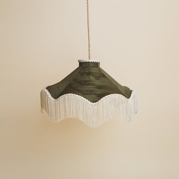 The Daisy Moiré Lampshade – Olive