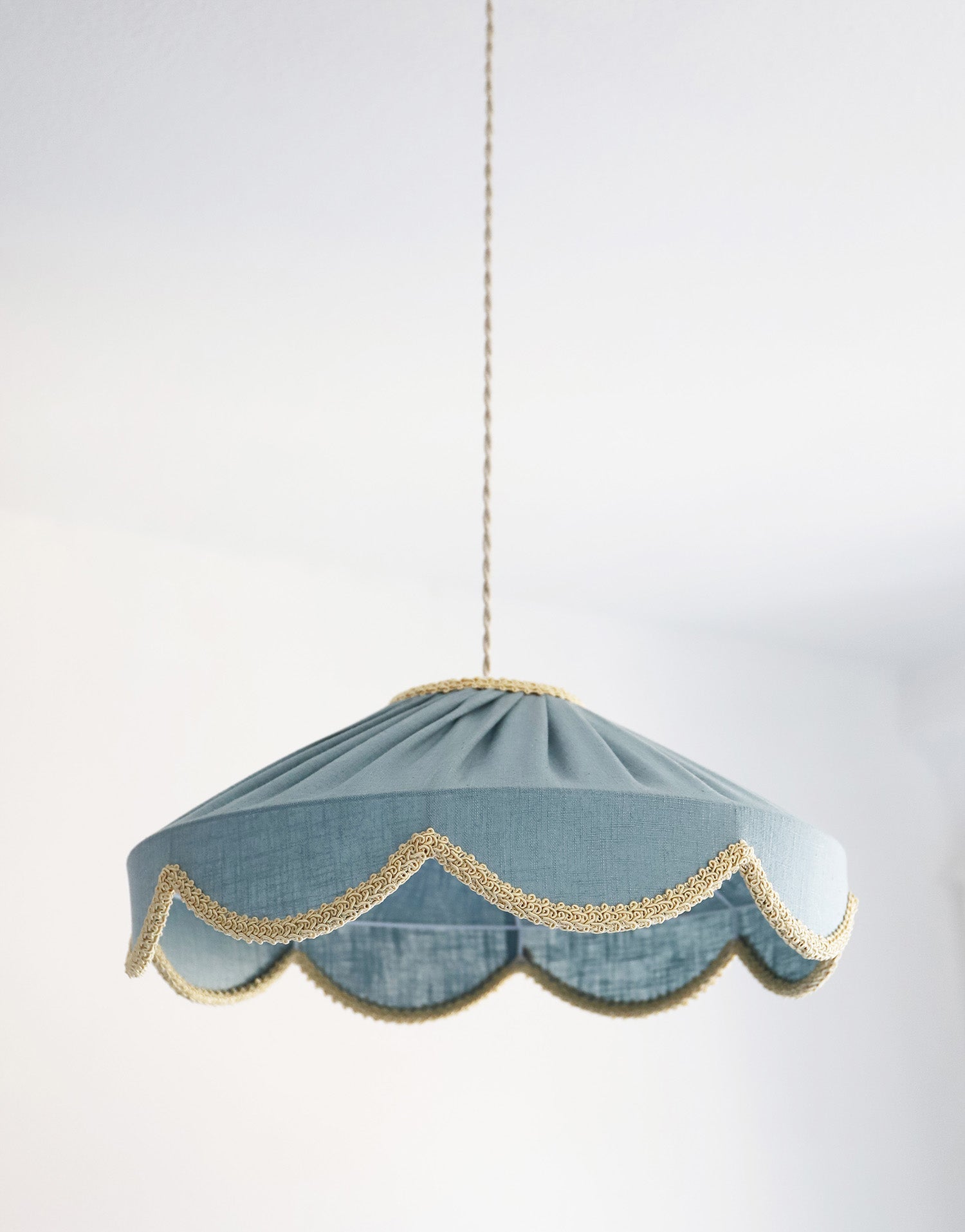 Cosette Solid-Colored Floral-Shaped Pendant Light Mineral Blue