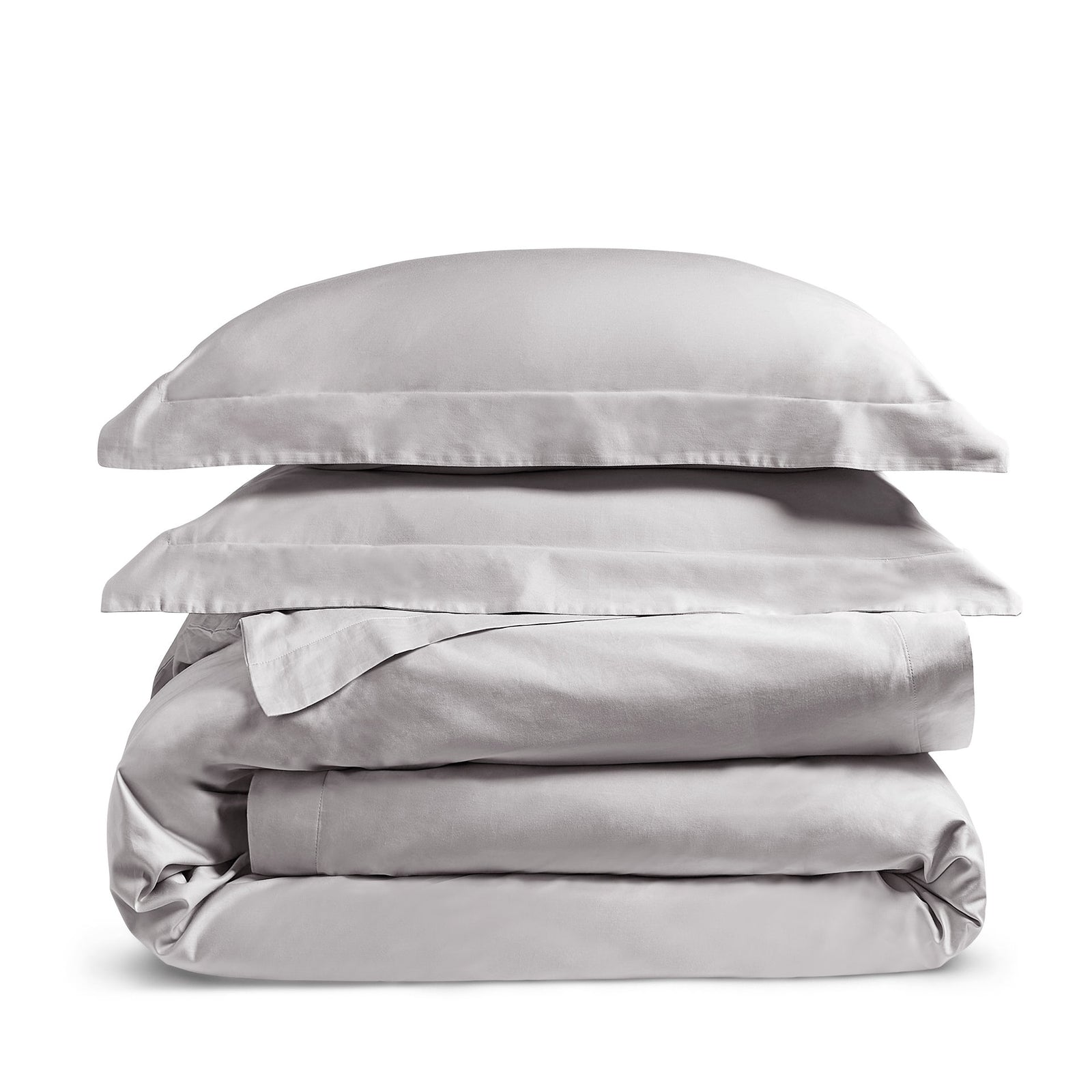 Luxury Organic Cotton Dove Grey Edged Bedding Set