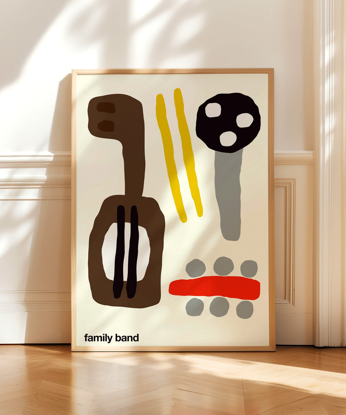 Family Band Print - Cream