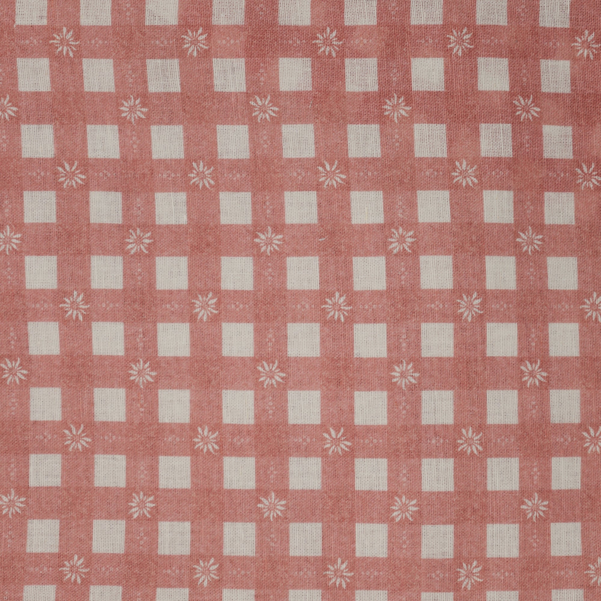 Edelweiss Gingham Fabric - Soft Red