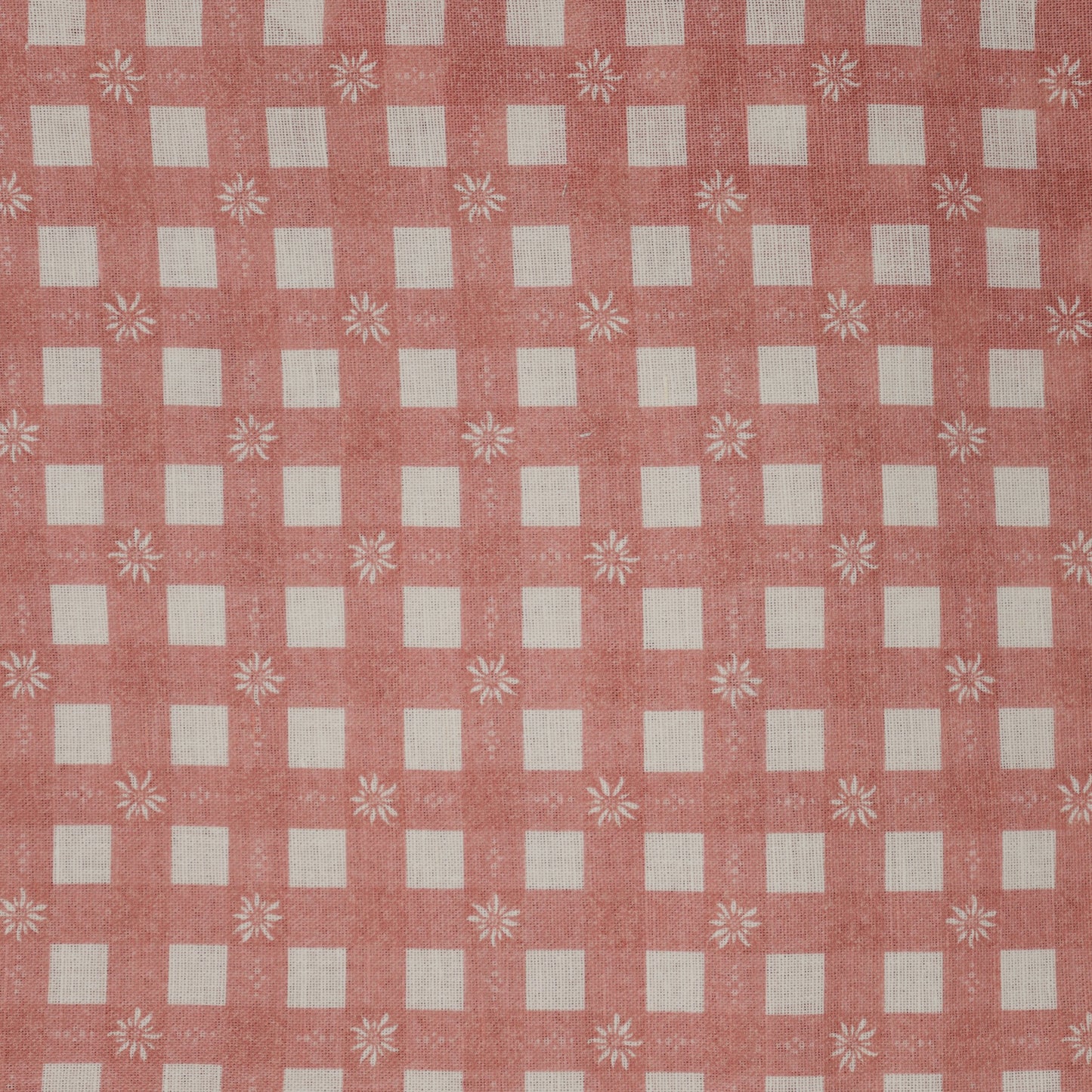 Edelweiss Gingham Fabric - Soft Red