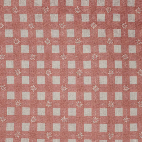 Edelweiss Gingham Fabric - Soft Red
