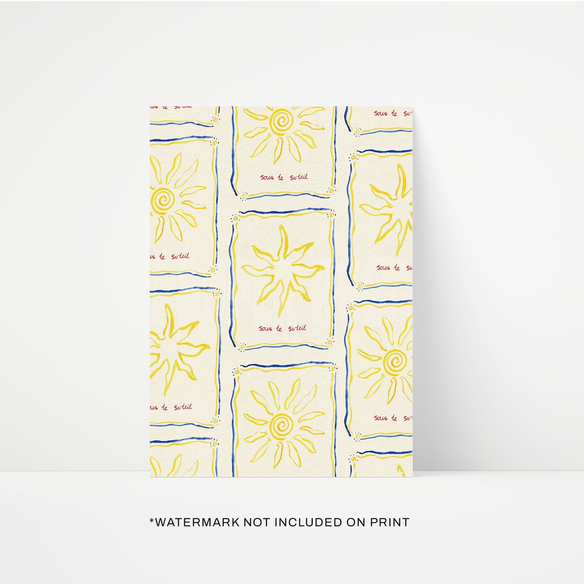 Sous Le Soleil Pattern Hand Painted Print