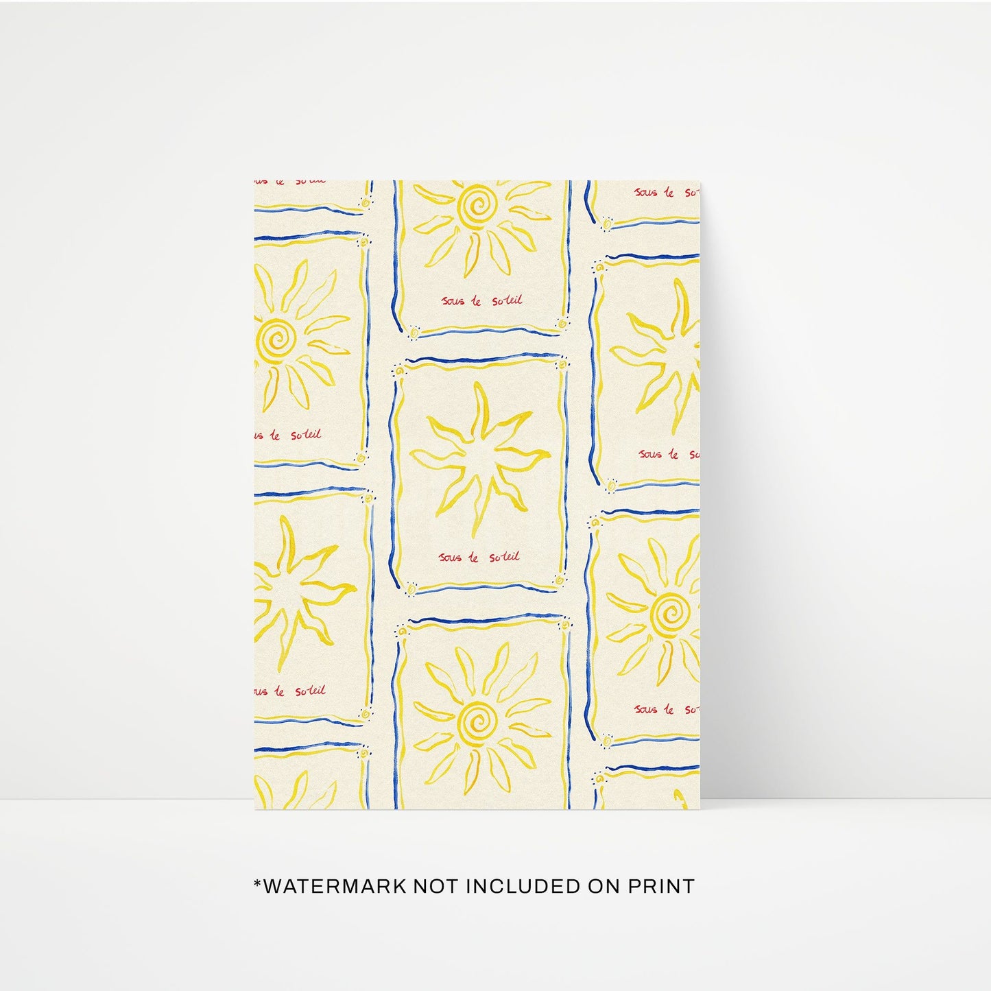 Sous Le Soleil Pattern Hand Painted Print