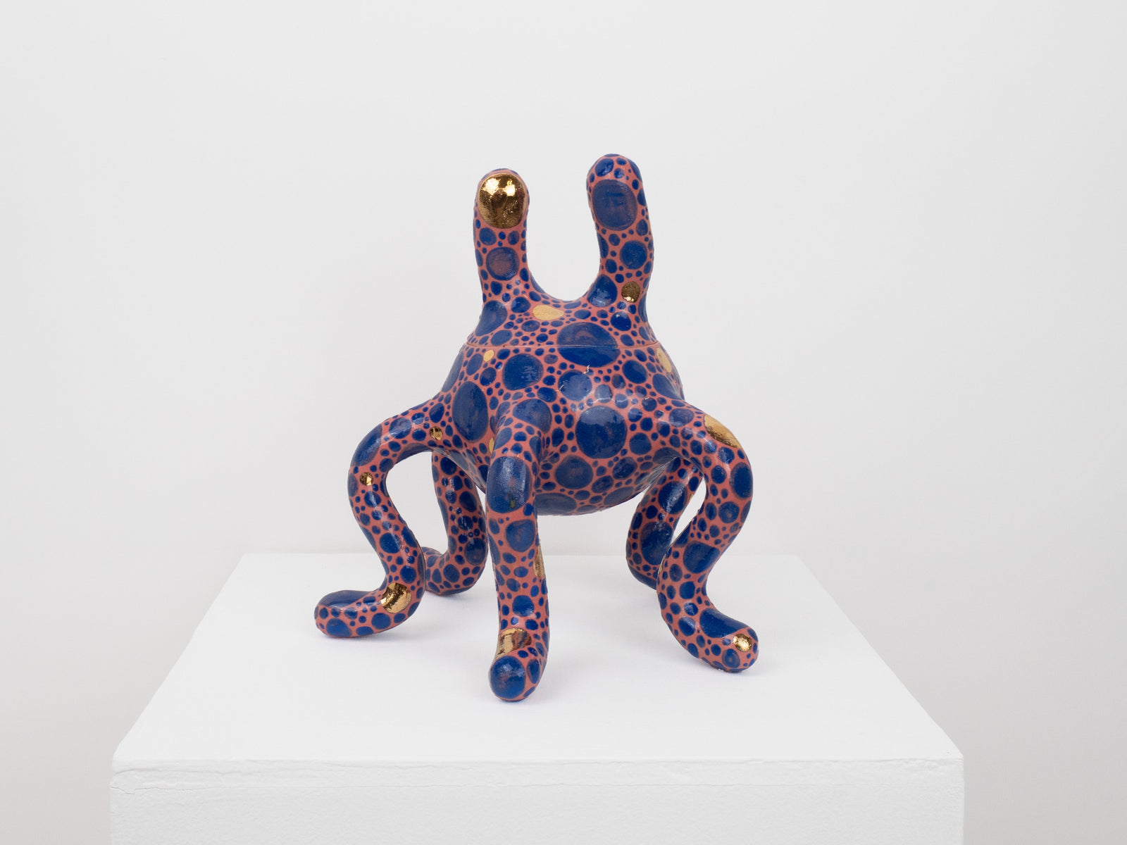 Odie Monster - Pink and Blue Spots with Gold