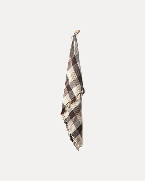Scottish Throw, Brown, Beige and Off-White