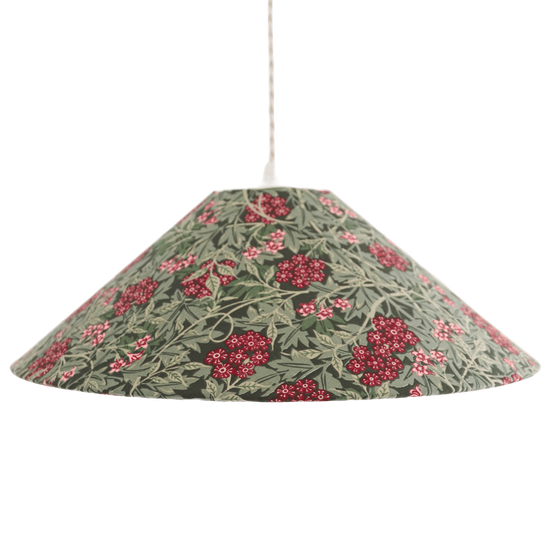 Vintage Trapeze Pendant Light with Floral Print