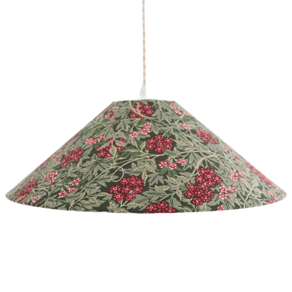 Vintage Trapeze Pendant Light with Floral Print
