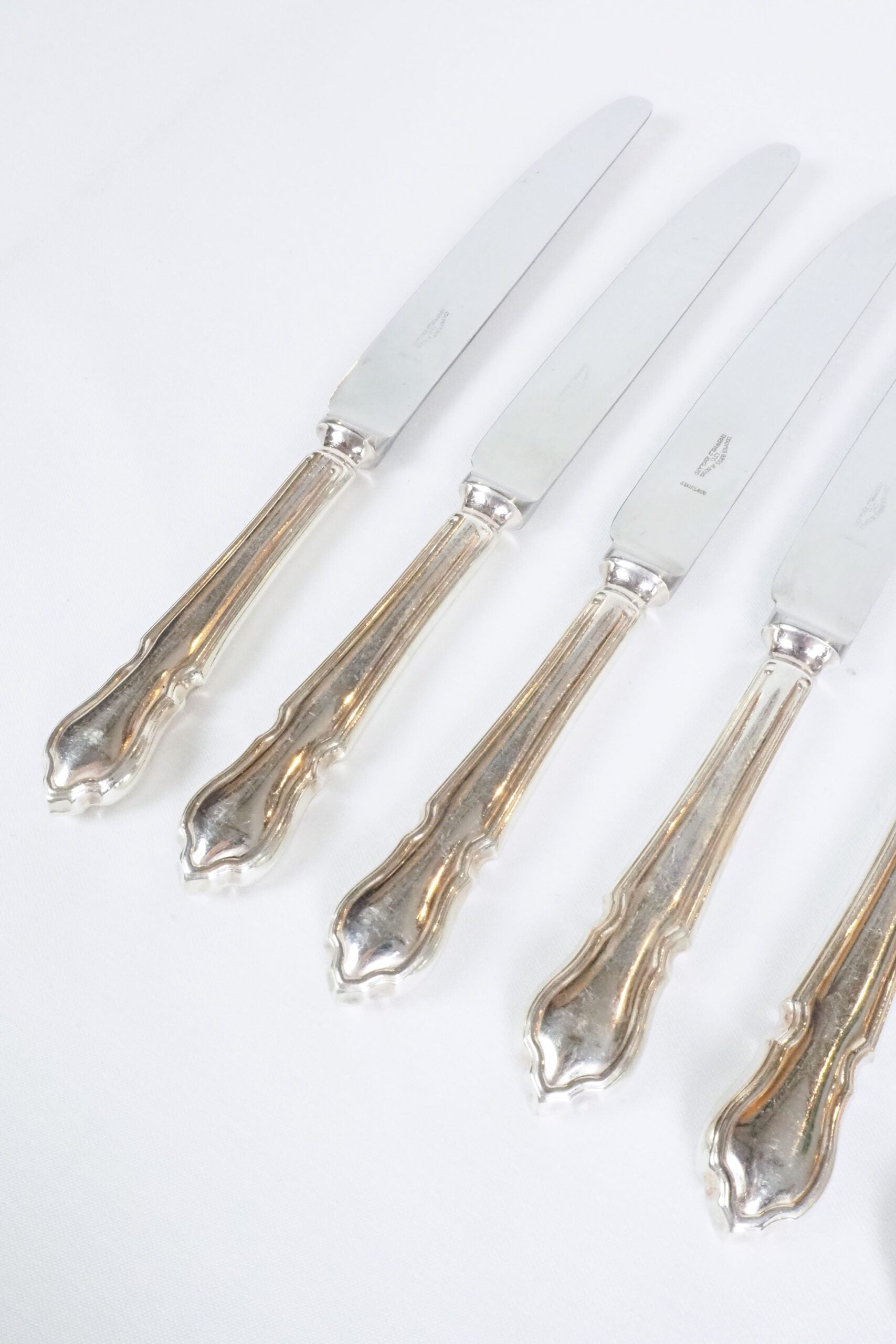 6 Vintage Silver Plate Knives