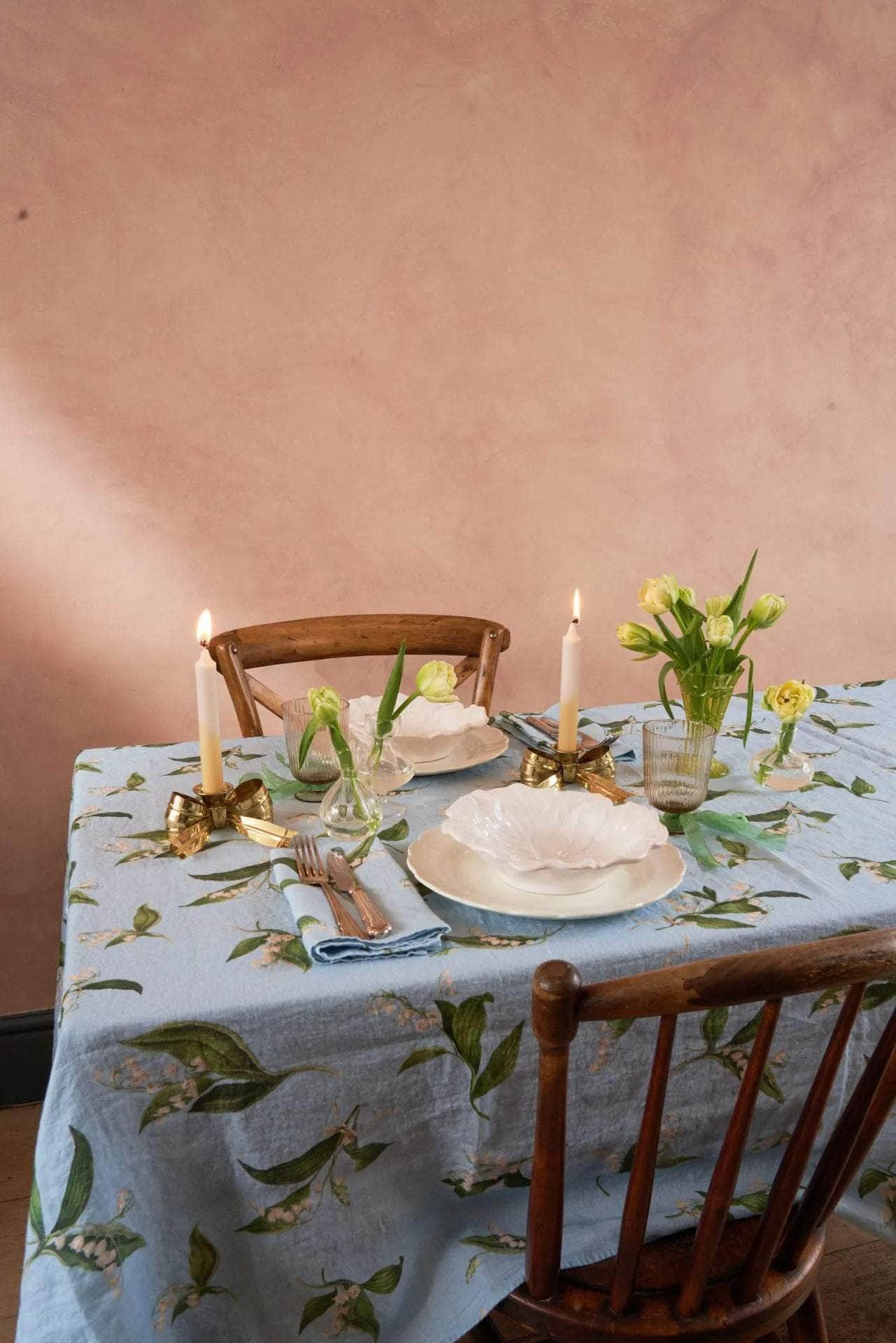 Lily Of The Valley Linen Tablecloth